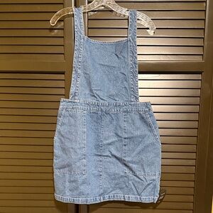 Lulu's Light Blue Denim Overall Dress